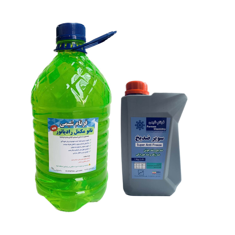 آب رادیاتور فرنام شیمی مدل F4 وزن 4 کیلوگرم به همراه ضدیخ