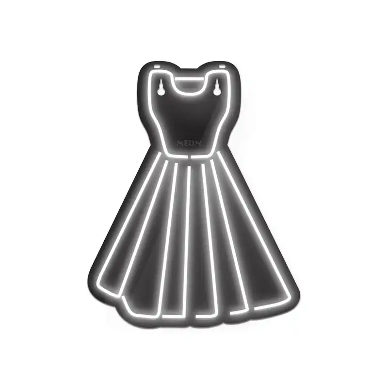 چراغ دیواری نئون دیزاین طرح Women-Clothes-BL_WHT