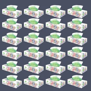 دستمال کاغذی 100 برگ گلریز مدل جوانه بسته 24 عددی