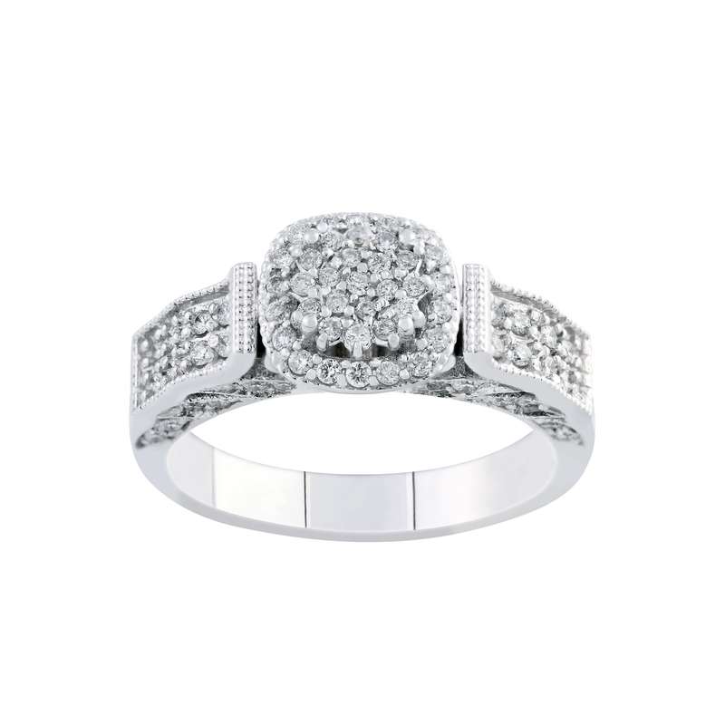 انگشتر طلا 18 عیار زنانه جواهری سروری مدل 11600