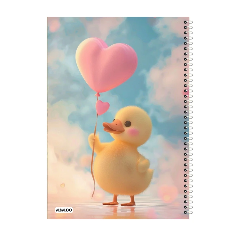 دفتر مشق 50 برگ آلبالو طرح اردک فانتزی کد 2220
