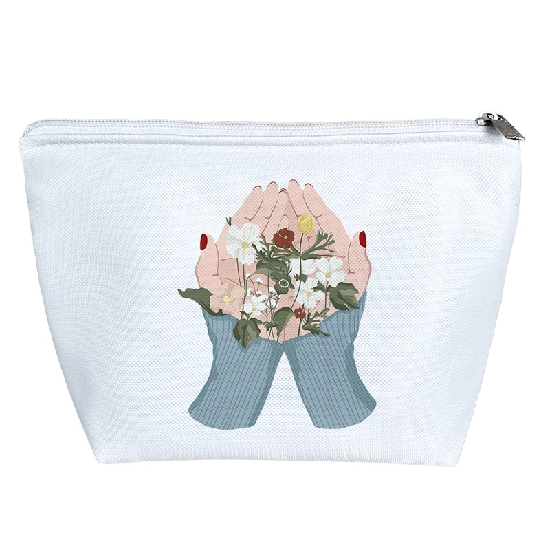 کیف لوازم آرایش دخترانه خندالو مدل دست و گل کد 3601