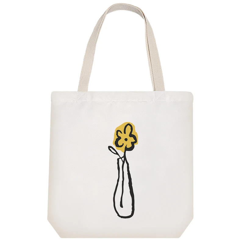 ساک خرید پارچه ای خندالو طرح گلدان مدل توت بگ کد 6832