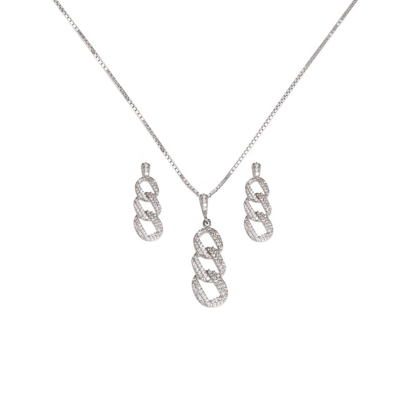 نیم ست نقره زنانه مدل 22304