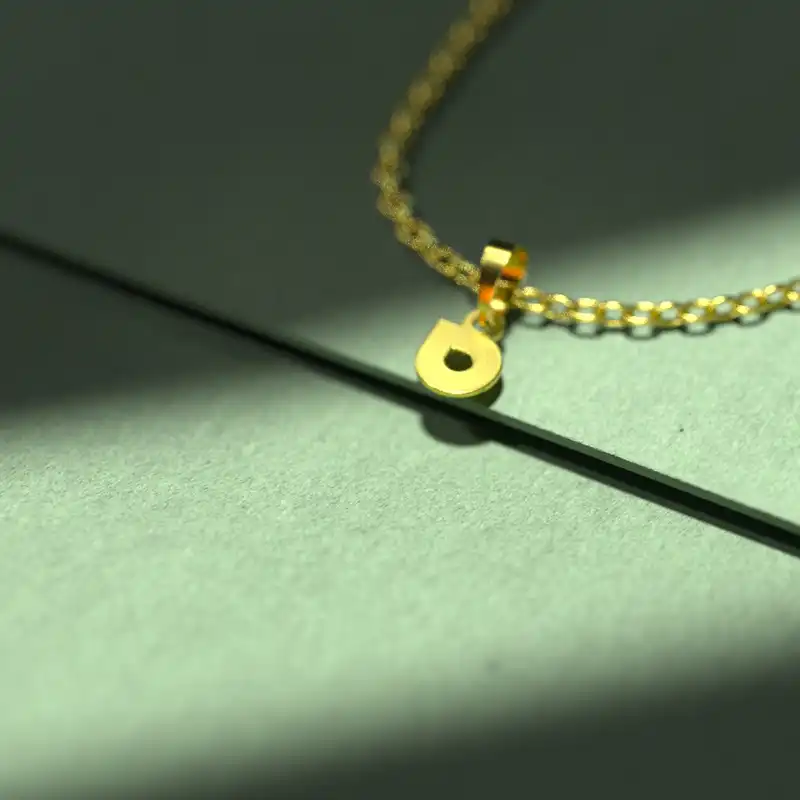 گردنبند طلا 18 عیار زنانه مدوپد مدل حرف ه کد I3-1-1587