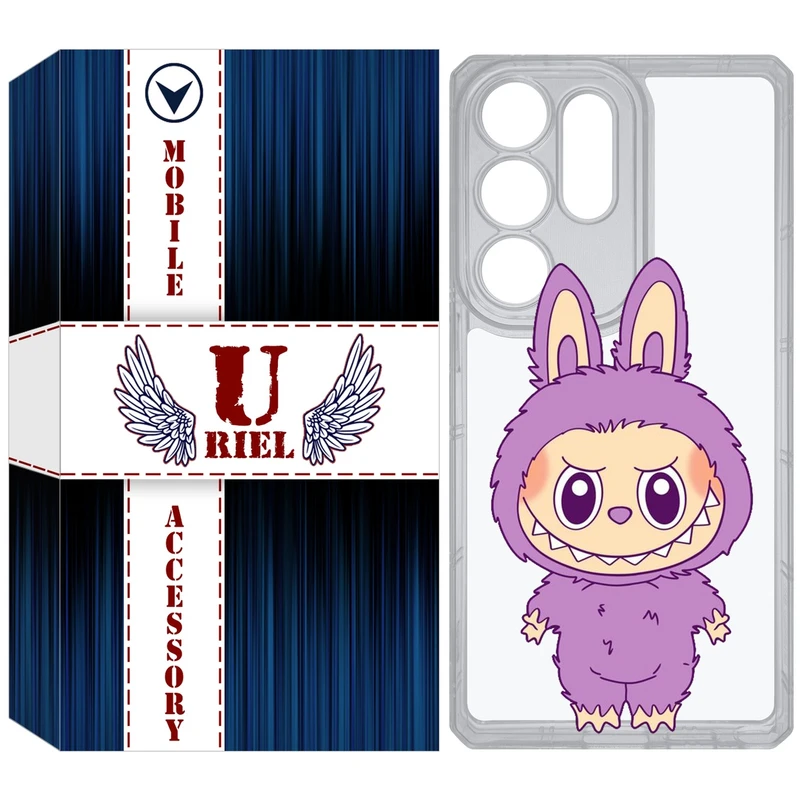کاور یوریل مدل Clear کد 150 طرح لبوبو Labubu مناسب برای گوشی موبایل سامسونگ Galaxy S25 Ultra