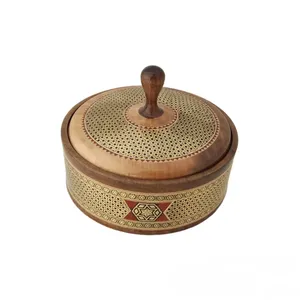 شکلات خوری خاتم کاری مدل گرد کد 02