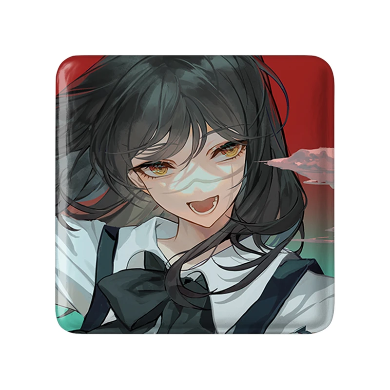 مگنت خندالو طرح ریزه انیمه مرد اره ای Chainsaw Man  مدل مربعی کد 23219