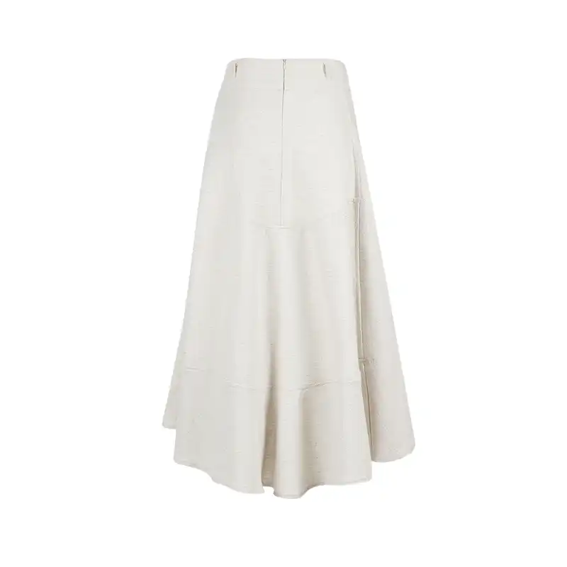 دامن کلوش زنانه سرژه مدل 210233 رنگ کرم
