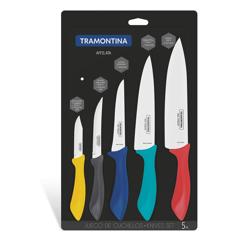 سرویس چاقو آشپزخانه 5 پارچه ترامونتینا مدل AFFILATA کد 23699/952