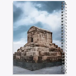 دفتر مشق 50 برگ خندالو طرح مقبره کوروش کد F7474