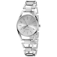 ساعت مچی عقربه‌ای کوارتز زنانه مدل مینیمال بند زنجیری دستبندی کد HO2