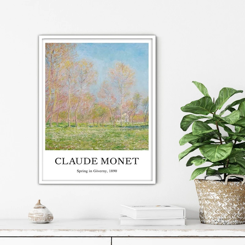 تابلو آتریسا طرح نقاشی کلاسیک مدرن مدل ATFHW53 فریم سفید