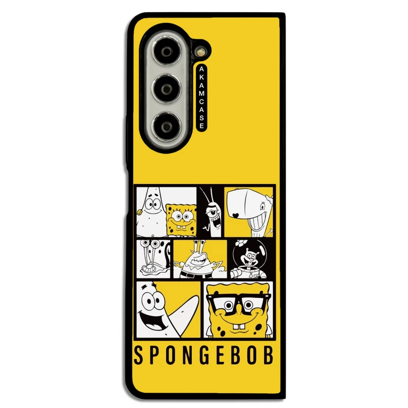 کاور آکام مدل AMC-WSGZFOLD5-SPONGE BOB3 مناسب برای گوشی موبایل سامسونگ Galaxy Z Fold 5