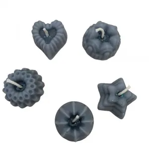 شمع دست ساز مدل گل بسته 5 عددی