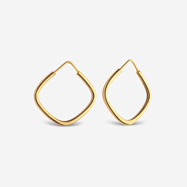 گوشواره حلقهای طلا 18 عیار زنانه گلدم مدل 2E245005