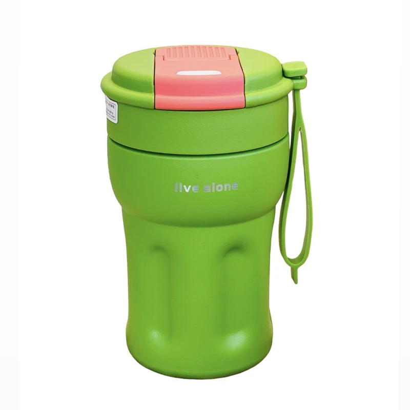 ماگ سفری مدل شیاردار کد live alone گنجایش 0.400 لیتر