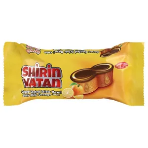 کیک روکش دار با مغزی پرتقالی شیرین وطن - 40 گرم 