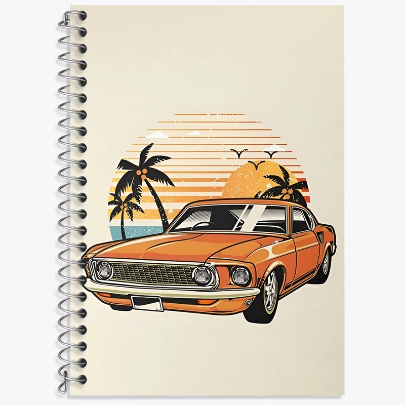 دفتر لغت 50 برگ خندالو طرح ماشین کلاسیک کد N5818