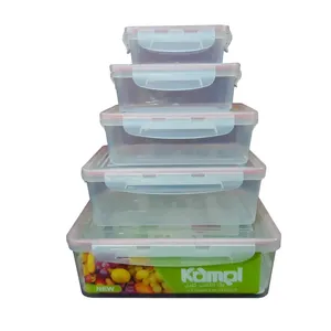 ظرف نگهدارنده کامل مدل مستطیل مجموعه 5 عددی