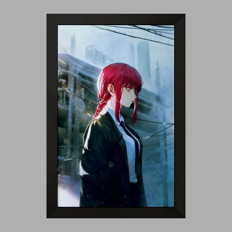 تابلو خندالو مدل ماکیما انیمه مرد اره ای Chainsaw Man  کد 22304