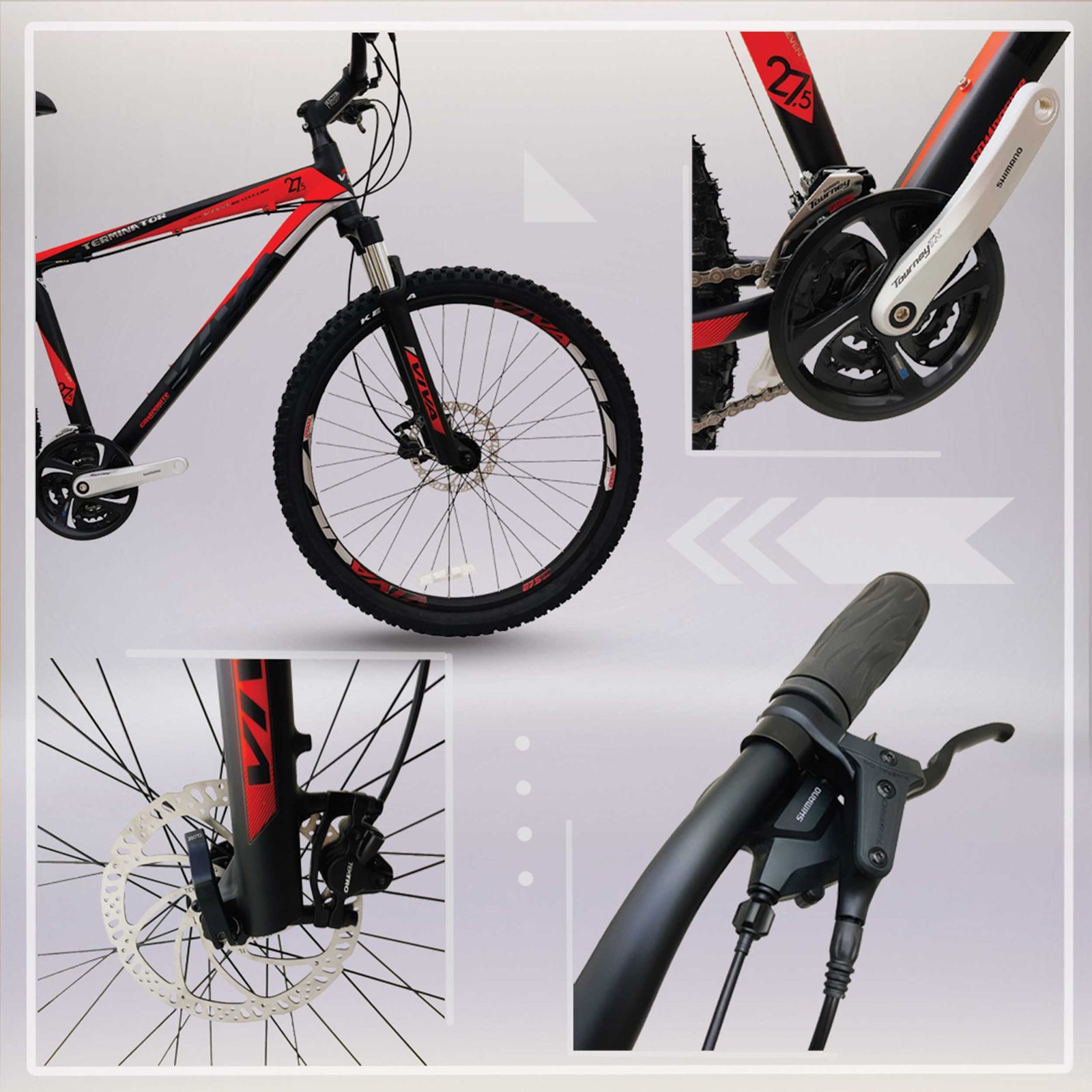دوچرخه کوهستان ویوا مدل TERMINATOR کد هیدرولیک سایز 27.5 -  - 2