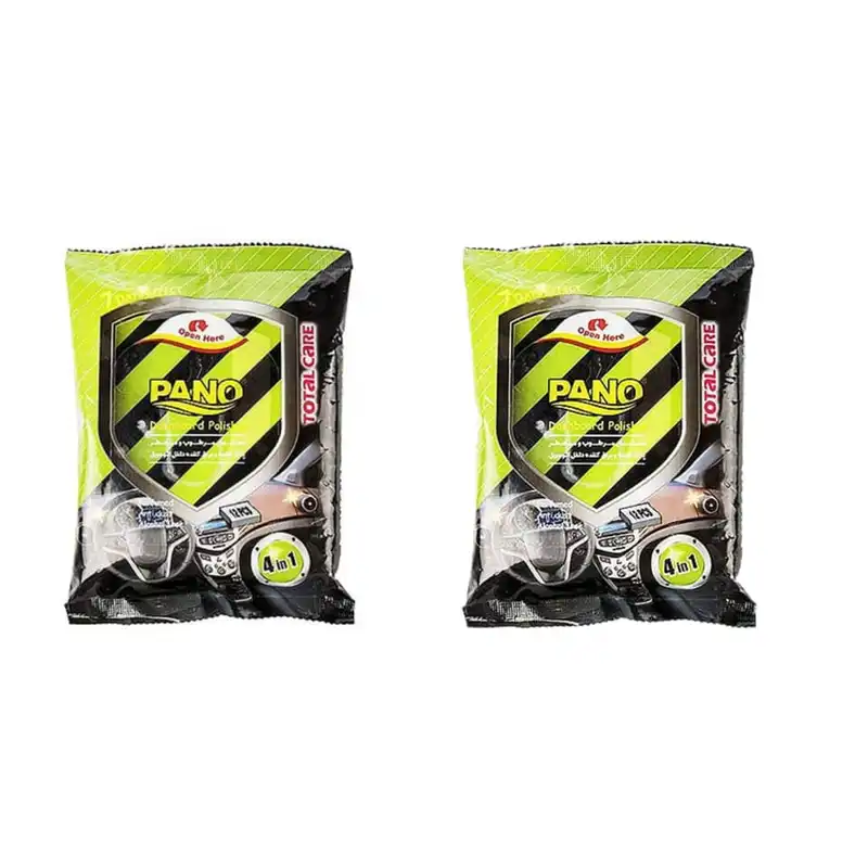 دستمال مرطوب پانو مدل Dashboard Polisher دو بسته 12 عددی