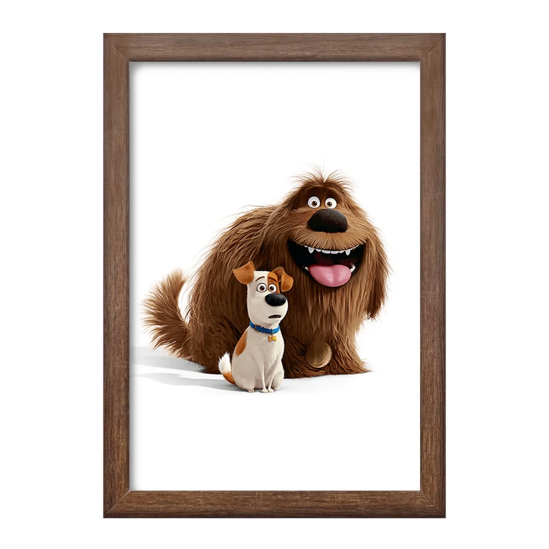 تابلو خندالو طرح زندگی پنهان حیوانات خانگی کد F2077