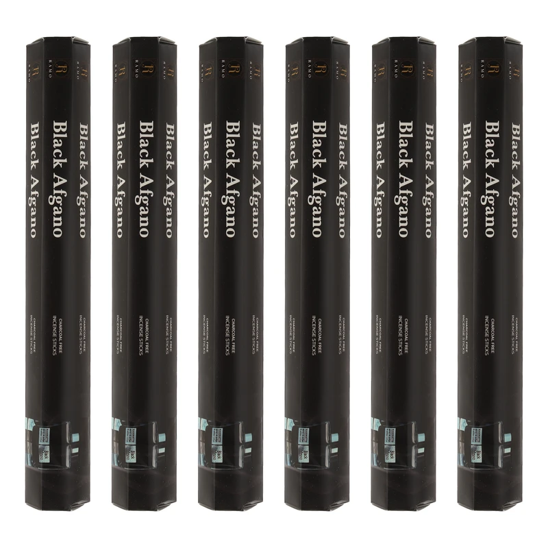 عود رامو مدل Black Afgano رایحه چوب 6 بسته 20 عددی