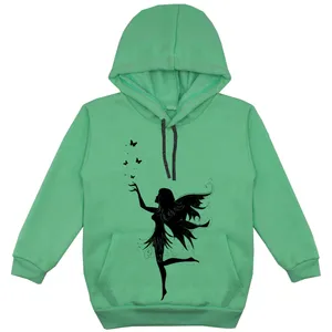 هودی دخترانه مدل فرشته F46 رنگ سبز