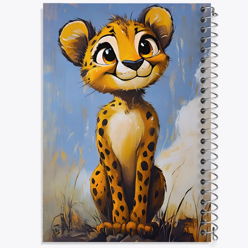 دفتر شطرنجی 50 برگ خندالو طرح یوزپلنگ کد F7170