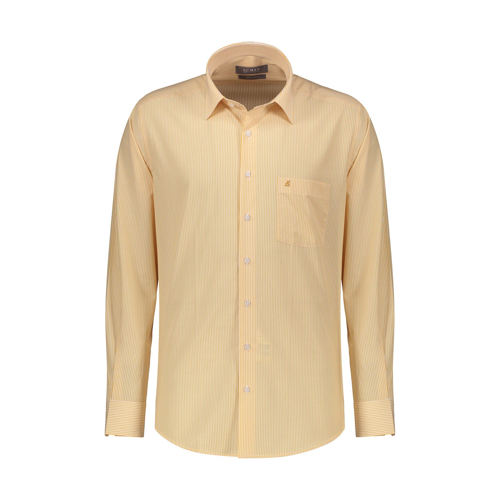 پیراهن آستین بلند مردانه ال سی من مدل 02181290-yellow 195 -  - 1