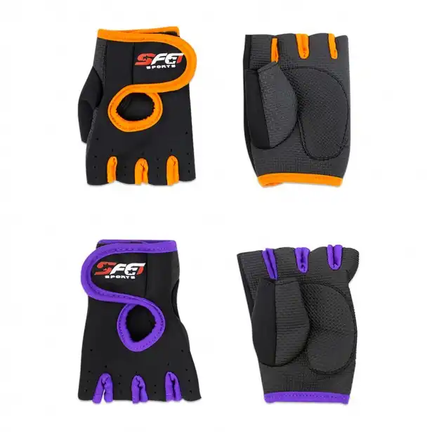 دستکش ورزشی شنفی مدل نیم پنجه کد SH-6858