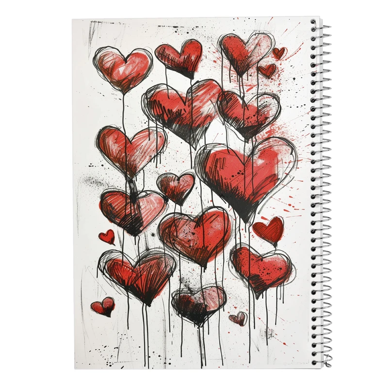 دفتر مشق 100 برگ مدوپد مدل عاشقانه love کد DF14174