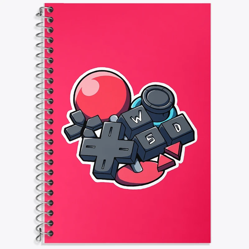 دفتر لغت 50 برگ خندالو طرح گیمر کد F2341