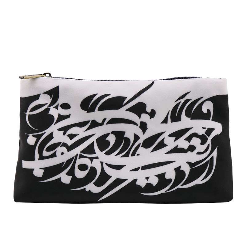 کیف لوازم آرایش زنانه مدل سیاه مشق کد 123