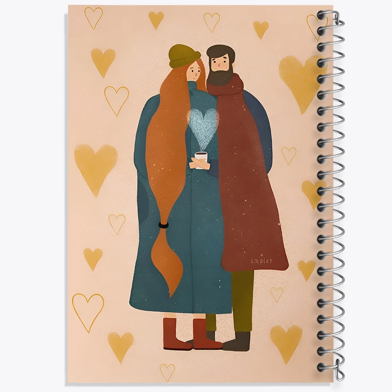 دفتر ژورنال نویسی 50 برگ خندالو مدل نقطه ای طرح عاشقانه کد N3118