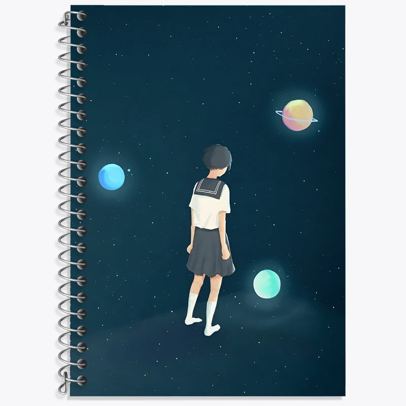 دفتر زبان 50 برگ خندالو مدل دو خط طرح دخترانه کد N3065