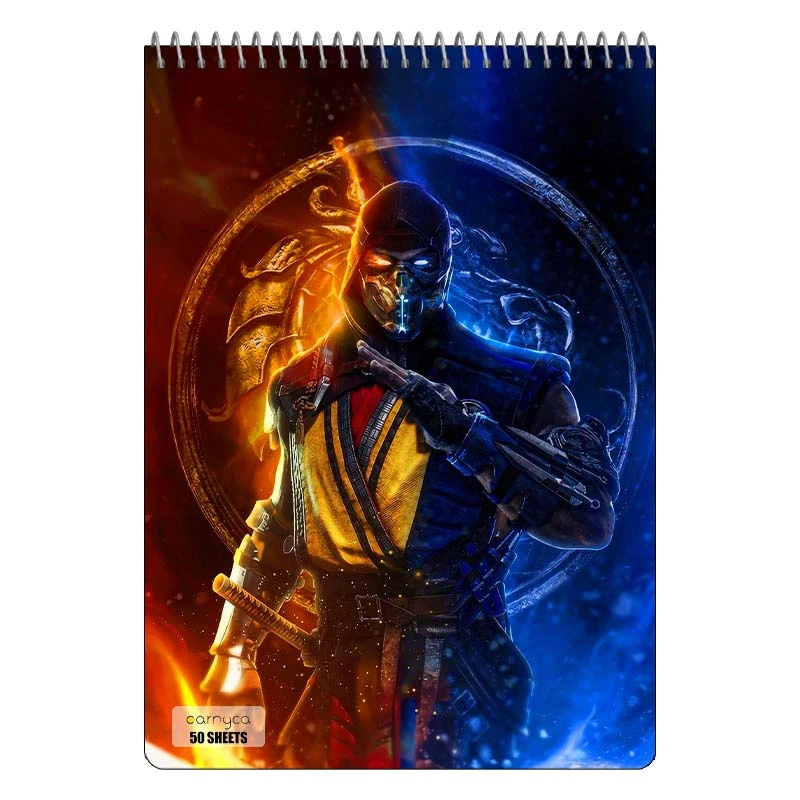 دفتر نقاشی 50 برگ سیمی کارنیکا طرح مورتال کامبت Mortal Kombat کد 83969