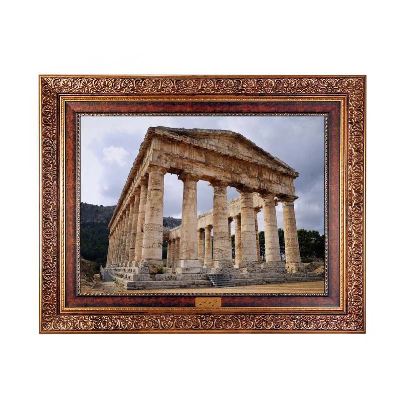 تابلو فرش ماشینی نقش نگار رضوی طرح آثار باستانی کد 104KC