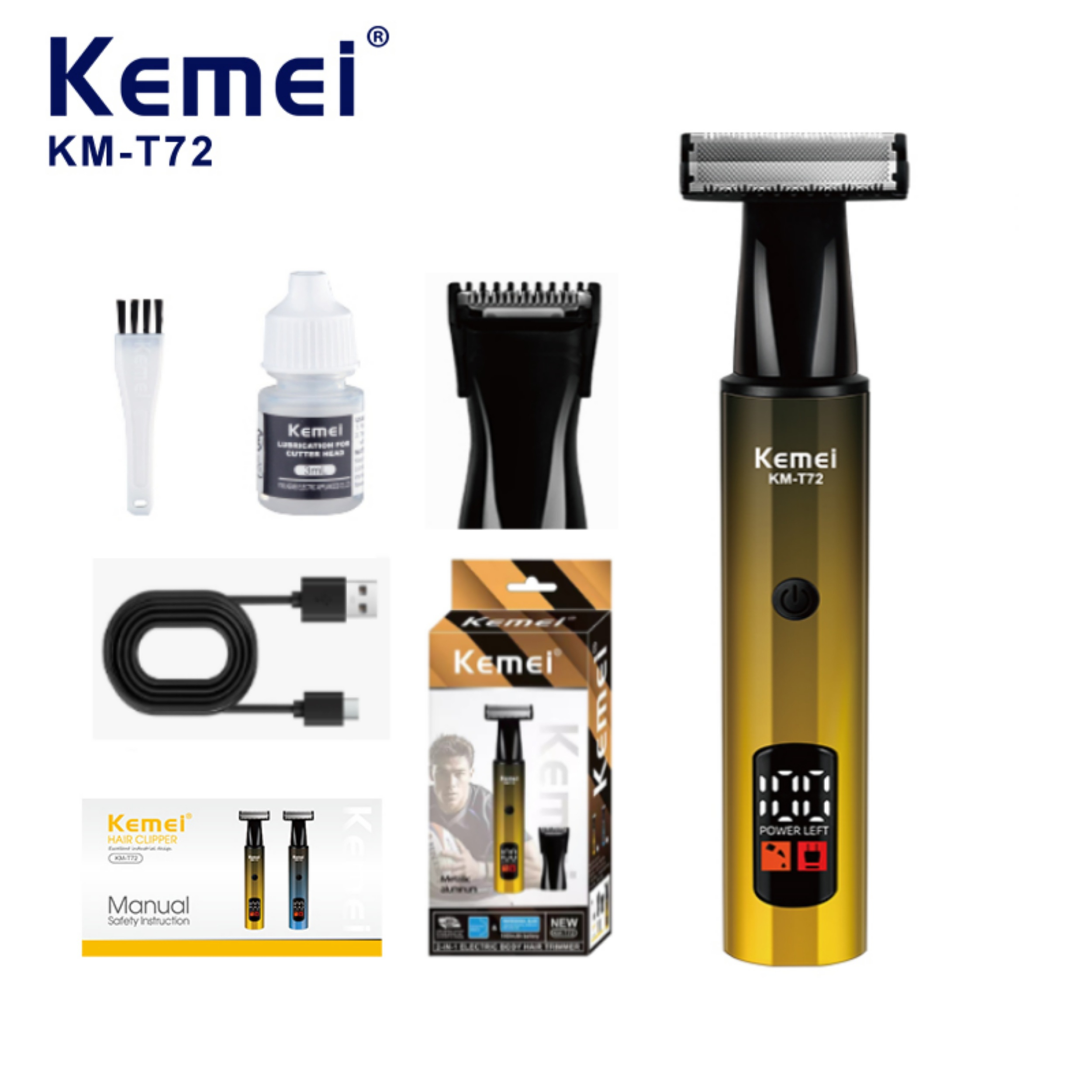 ماشین اصلاح موی بدن و صورت کیمی مدل KM-T72 ماشین اصلاح موی بدن و صورت کیمی مدل KM-T72