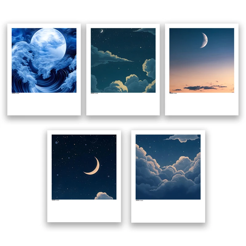 آویز تزیینی عرش مدل فانتزی منظره کد Asa997 مجموعه پنج عددی