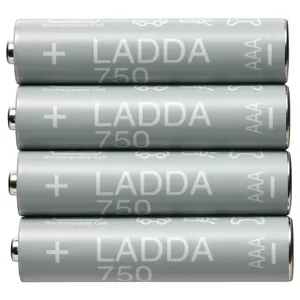 باتری نیم قلمی قابل شارژ ایکیا مدل LADDA بسته 4 عددی