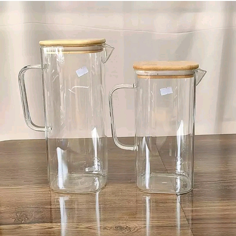 پارچ مدل مکعبی درب بامبو کد 2000