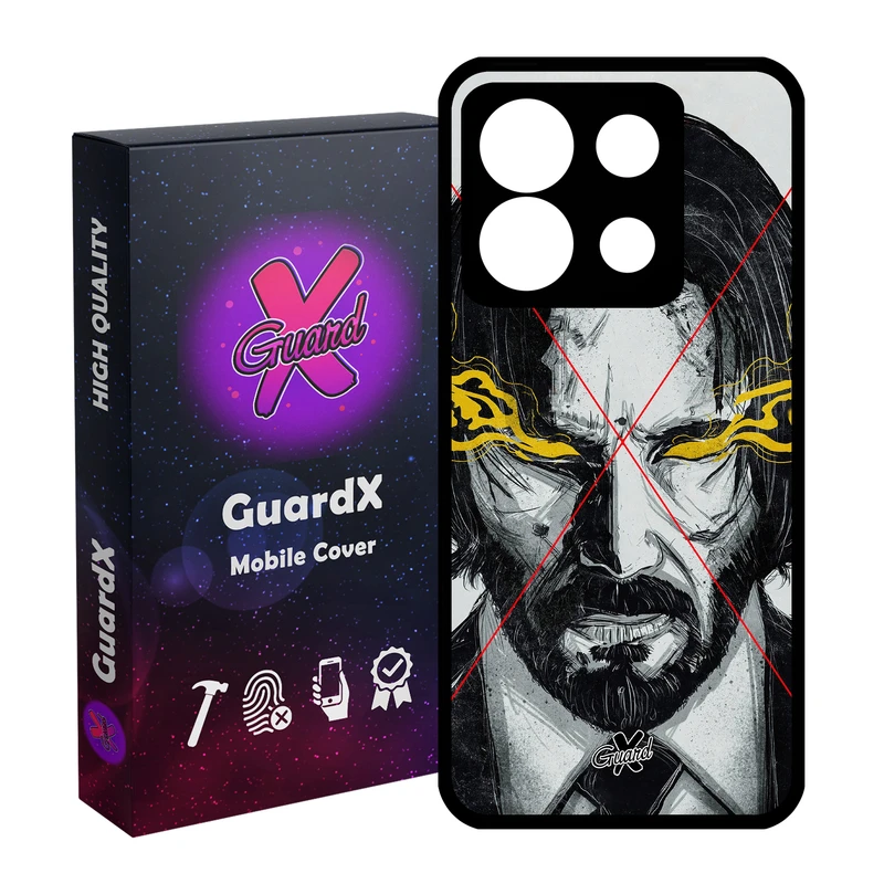 کاور گارد ایکس طرح John Wick مدل Glass10158 مناسب برای گوشی موبایل شیائومی Redmi Note 13 5G