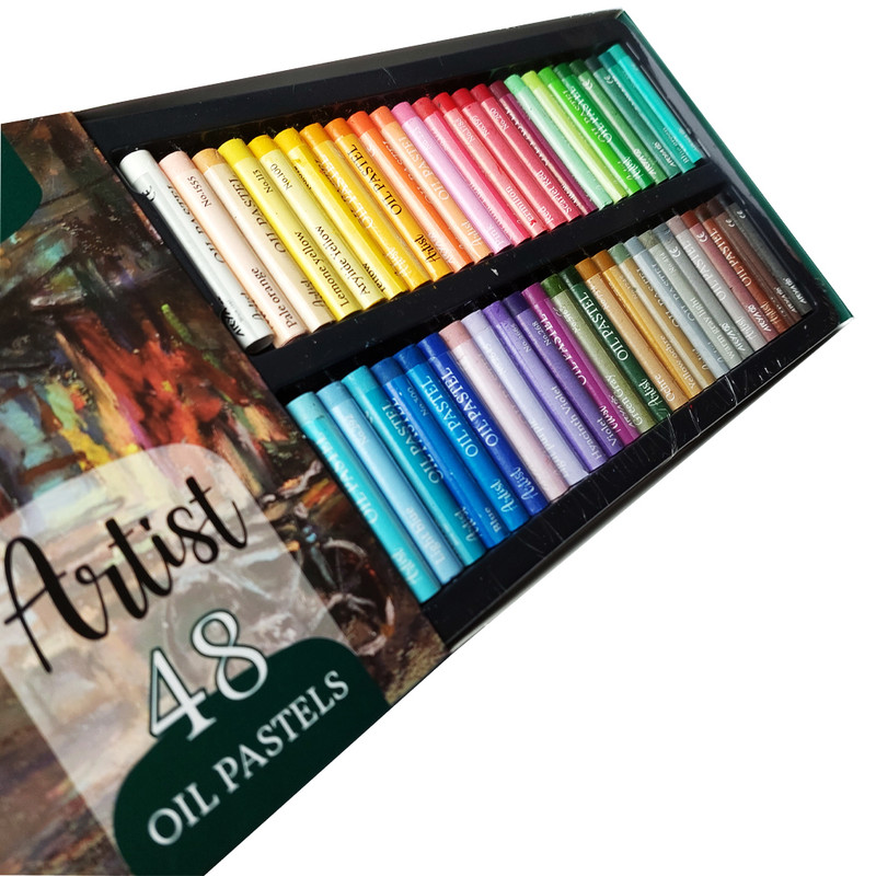 پاستل روغنی 48 رنگ آریا مدل Artist-Girl کد 2604