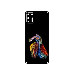 MAHOOT Rainbow Hair Digital Art Cover Sticker for Motorola Moto G9 Plus