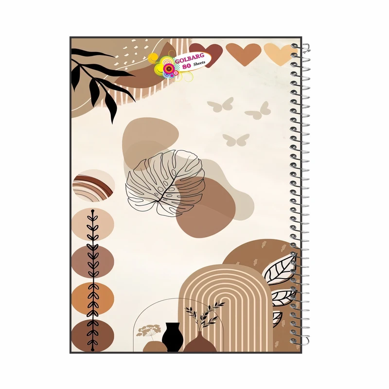 دفتر مشق 80 برگ گلبرگ مدل دبیرستانی کد 5401