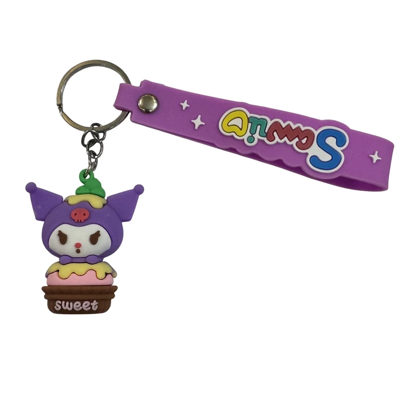 جاکلیدی مدل سیلیکونی انیمیشنی طرح شیرینی کرومی کد 110