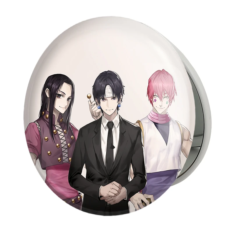 آینه جیبی خندالو طرح هیسوکا و کرولو و ایلومی انیمه هانتر ایکس هانتر Hunter × Hunter مدل تاشو کد 11933 